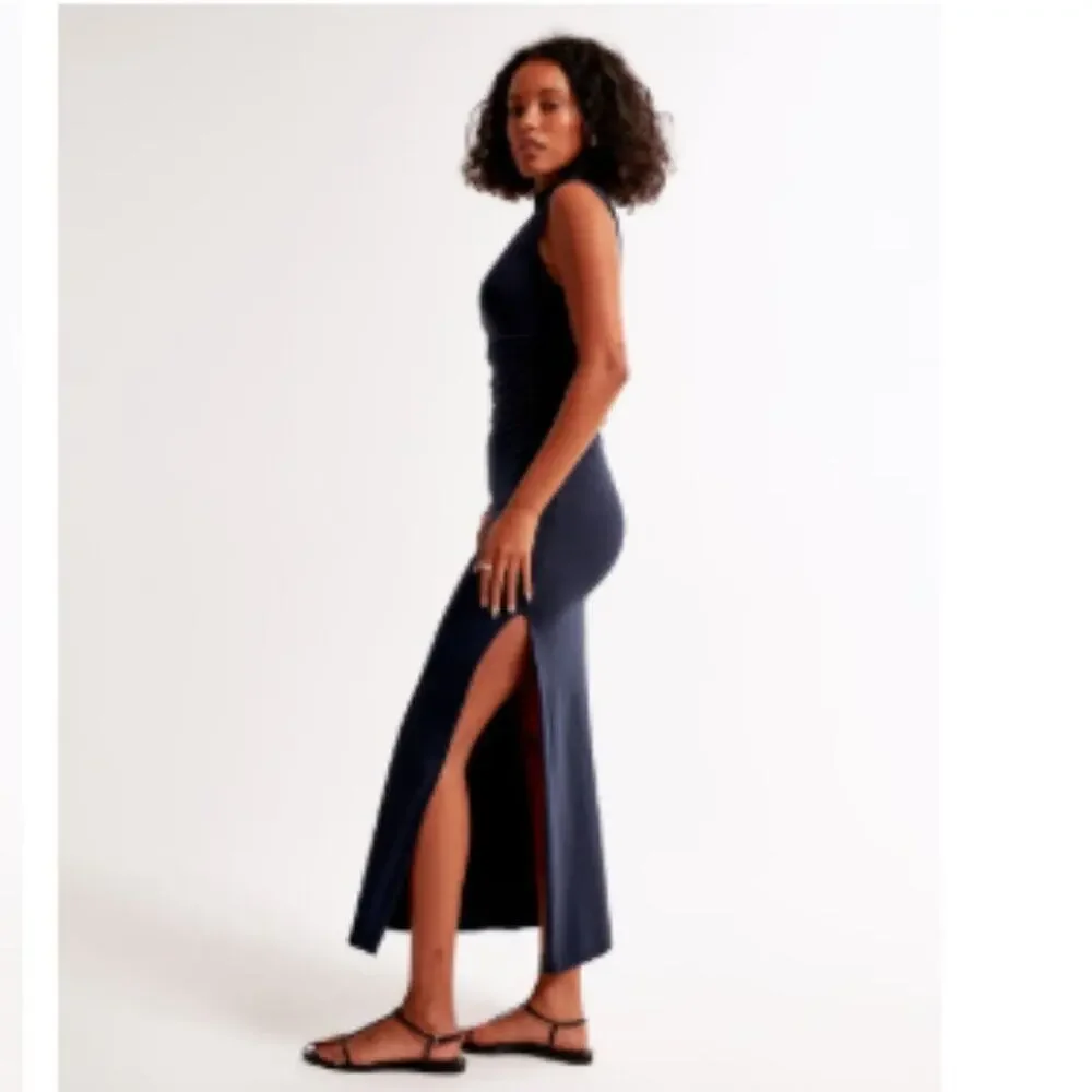 The A&F Paloma Maxi Dress - Frosty Olive XXL